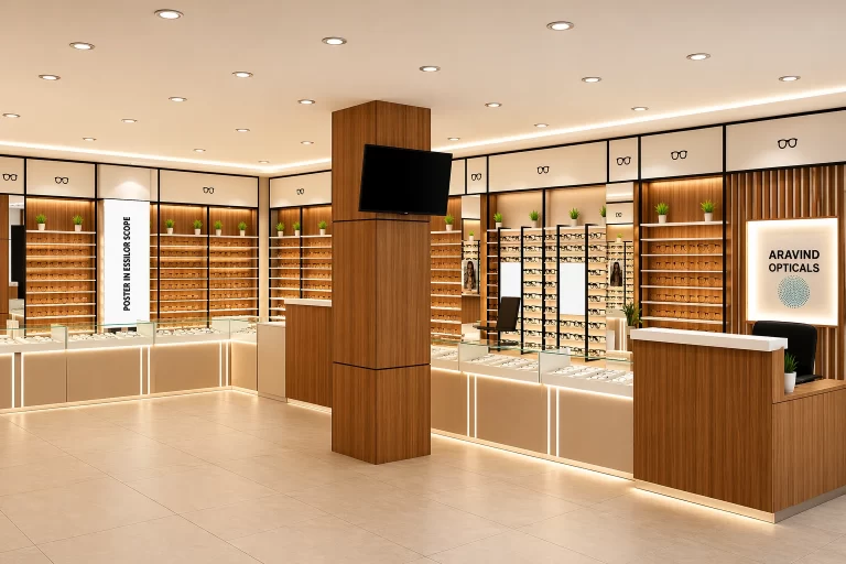 optical shop counter design