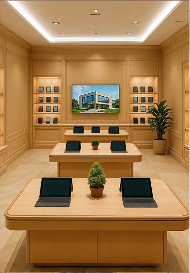 small electronic shop interior design