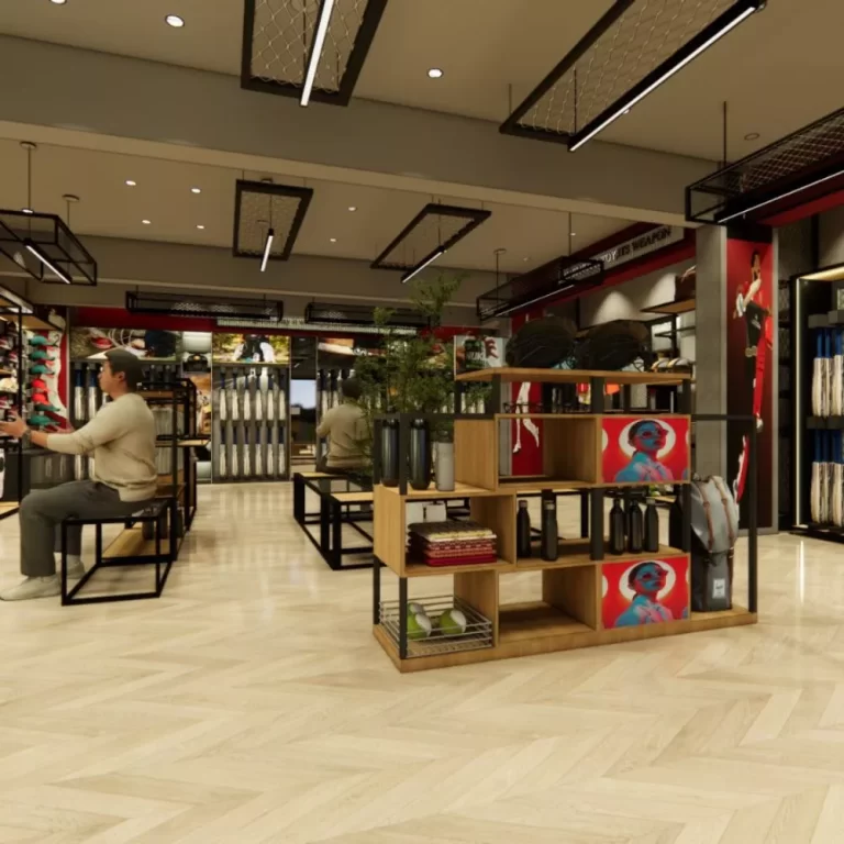 Retail showroom design for sports brands