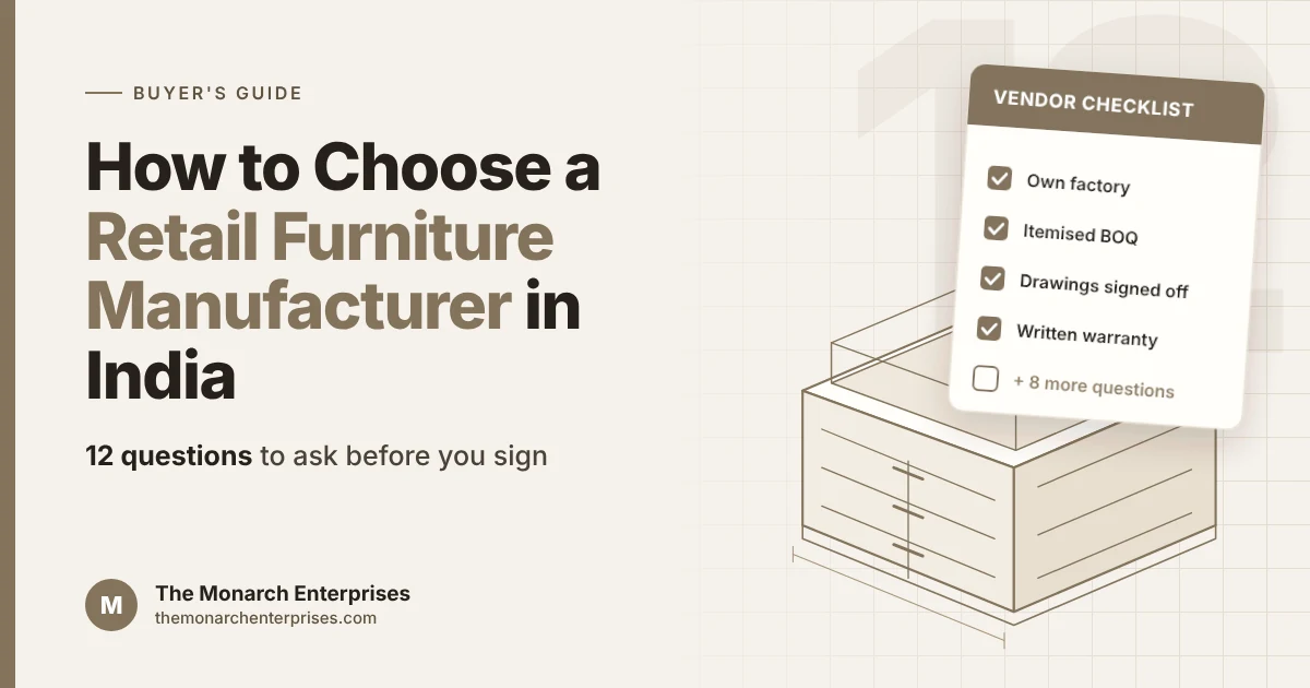 How to Choose a Retail Furniture Manufacturer in India